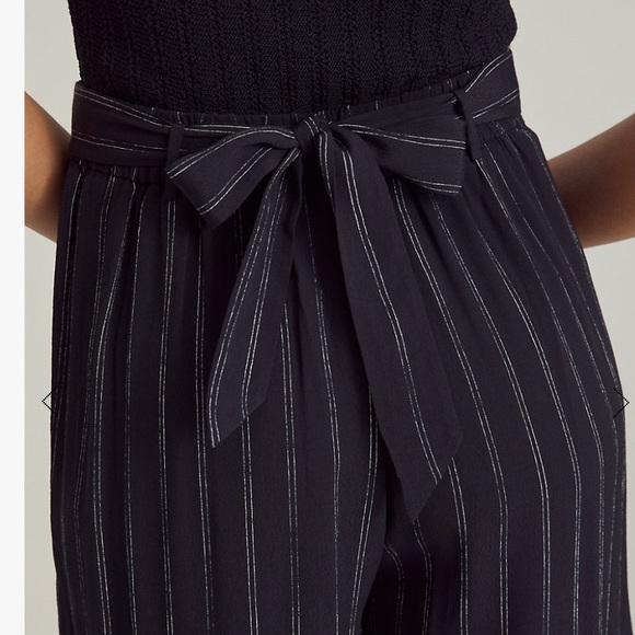 ARITZIA | Wilfred Faun Navy Pinstripe Trousers - Picture 4 of 8